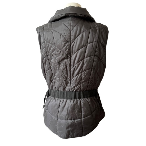 SONIA BOGNER QUILTED PUFFER VEST MOTO 2- WAY ZIP BELTED APRES SKI SPORTY LUXE 12 - Picture 5 of 13